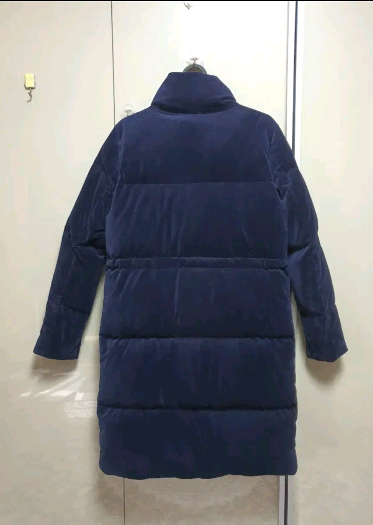 타미힐피거 하이넥 벨벳 다운 롱패딩(xs)/무배4만원 이미지