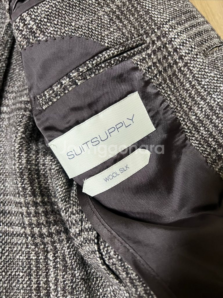 수트서플라이 까노니코 하바나 자켓 체크 브라운 46사이즈--3