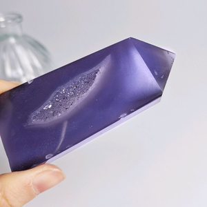 마노 아게이트 포인트수정 크리스탈 79g