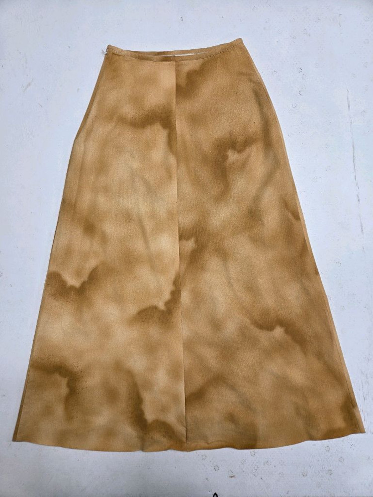 플랜테이션 스웨이드롱 스커트 썬 컷아웃 이세이미야케--1