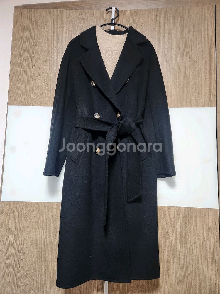 캐시미어 50 핸드메이드 블랙 롱코트 새상품--1
