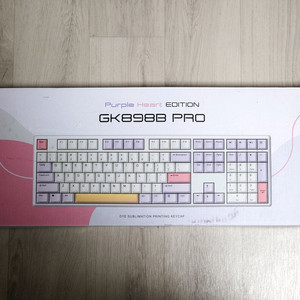 한성 GK898B PRO 염료승화 무접점키보드 35g 키압 퍼플하트 에디션