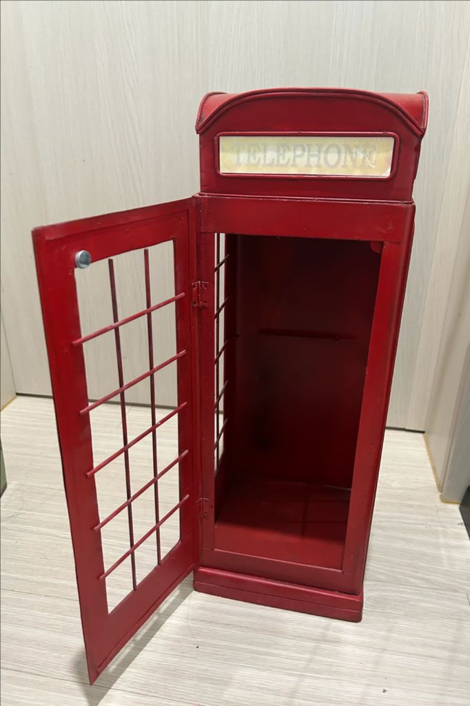 빈티지 전화소 장식장--1