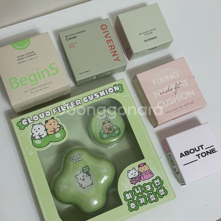 정샘물 어바웃톤 지베르니 밀착 에뛰드 클라우드 투쿨 쿠션 파우더 팩트--0