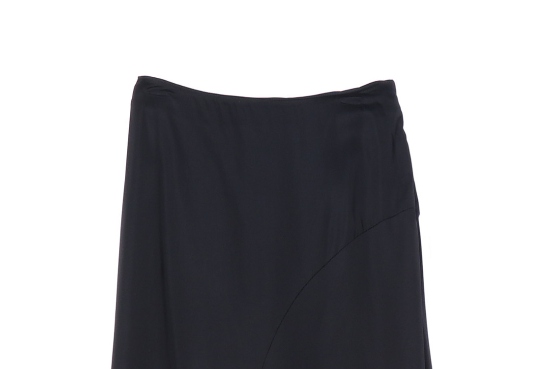 DEWL 듀엘 21SS 블랙 실키 밴딩 롱 스커트 치마 이미지