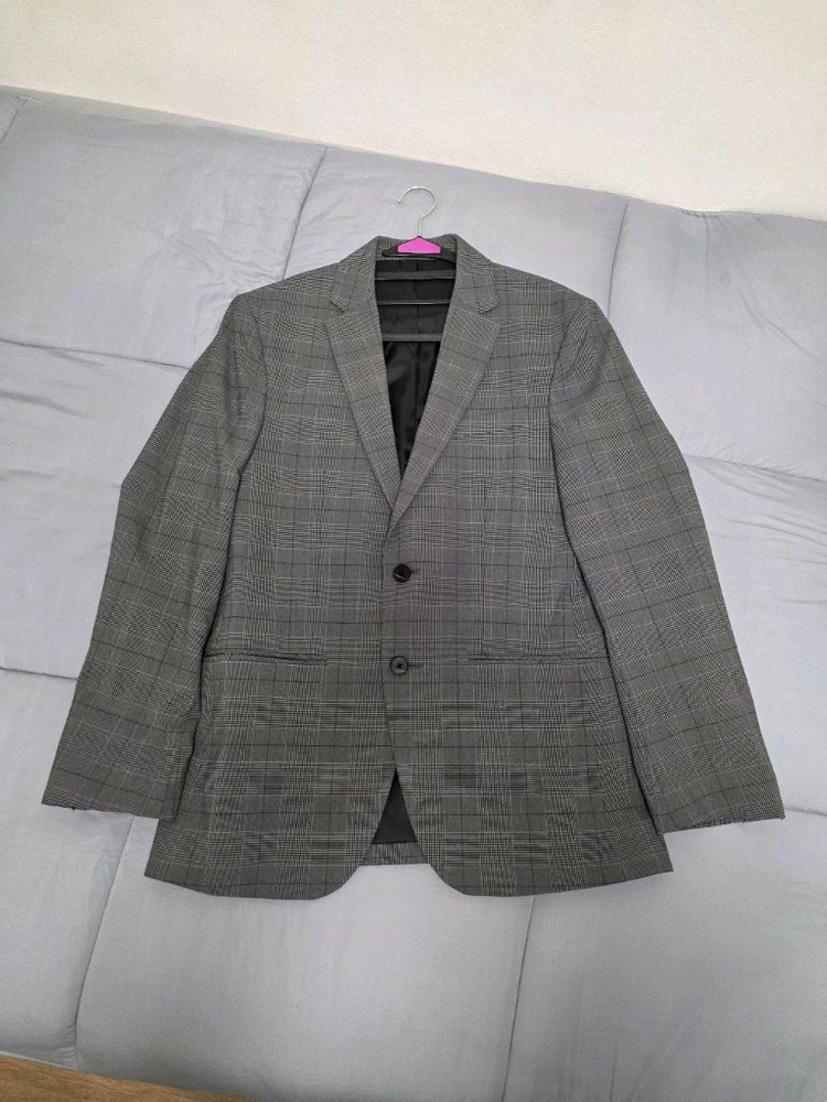 무탠다드 글렌 체크 베이식 블레이저 ( M, 미디엄 그레이 ) 이미지