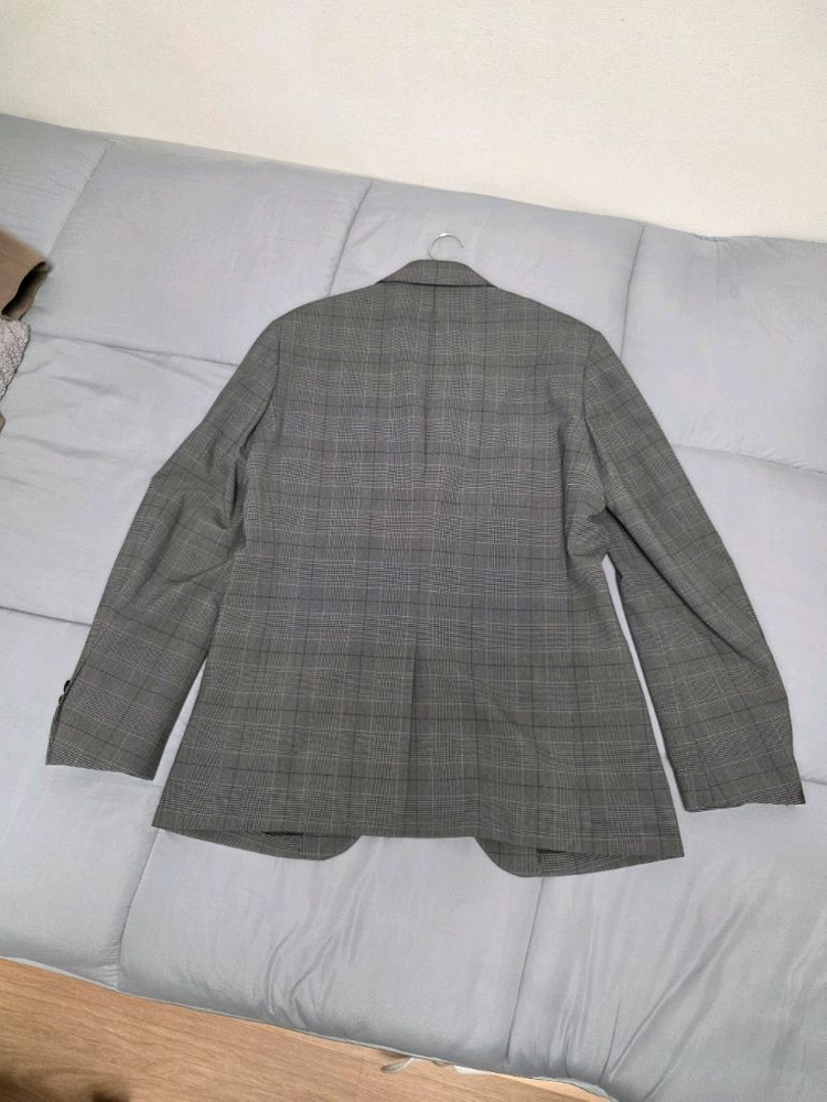 무탠다드 글렌 체크 베이식 블레이저 ( M, 미디엄 그레이 ) 이미지