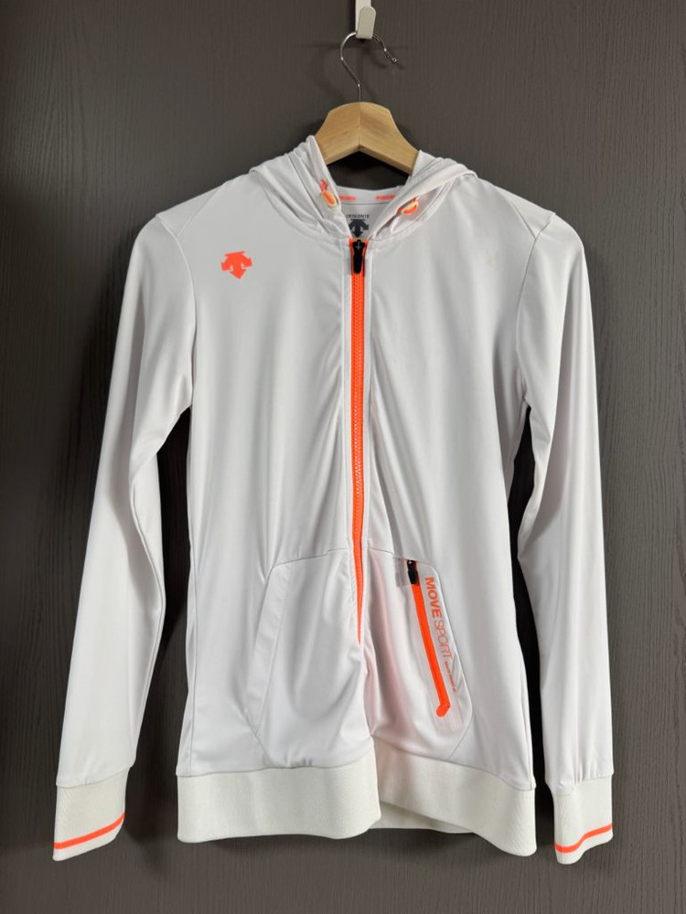 여자) 데상트 여성 후드 집업 화이트 S (85)--0