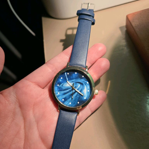 네이비 인조 가죽 스트랩 여성 시계 2종 일괄