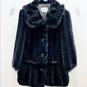 [롯데백화점 정품] 천연밍크 100% 영해보이는스타일 블랙코트 66