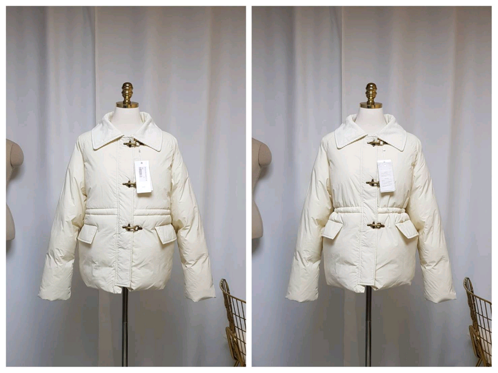 [oro]코듀로이카라 버클 패딩M 새상품(55-77까지)--1