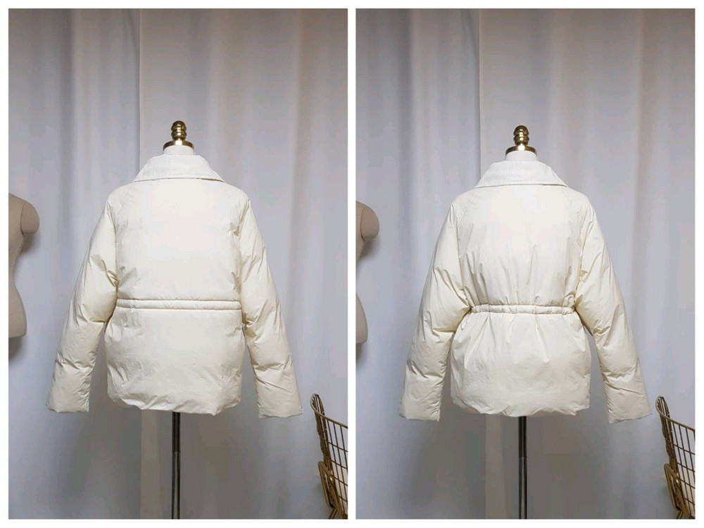 [oro]코듀로이카라 버클 패딩M 새상품(55-77까지)--2