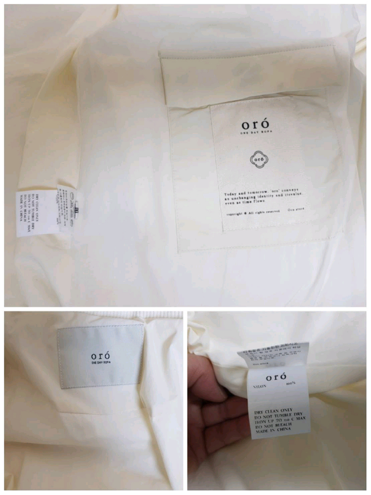 [oro]코듀로이카라 버클 패딩M 새상품(55-77까지)--4