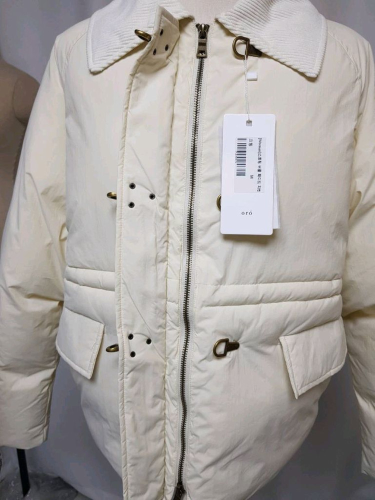 [oro]코듀로이카라 버클 패딩M 새상품(55-77까지)--7