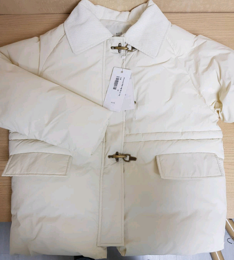 [oro]코듀로이카라 버클 패딩M 새상품(55-77까지)--8