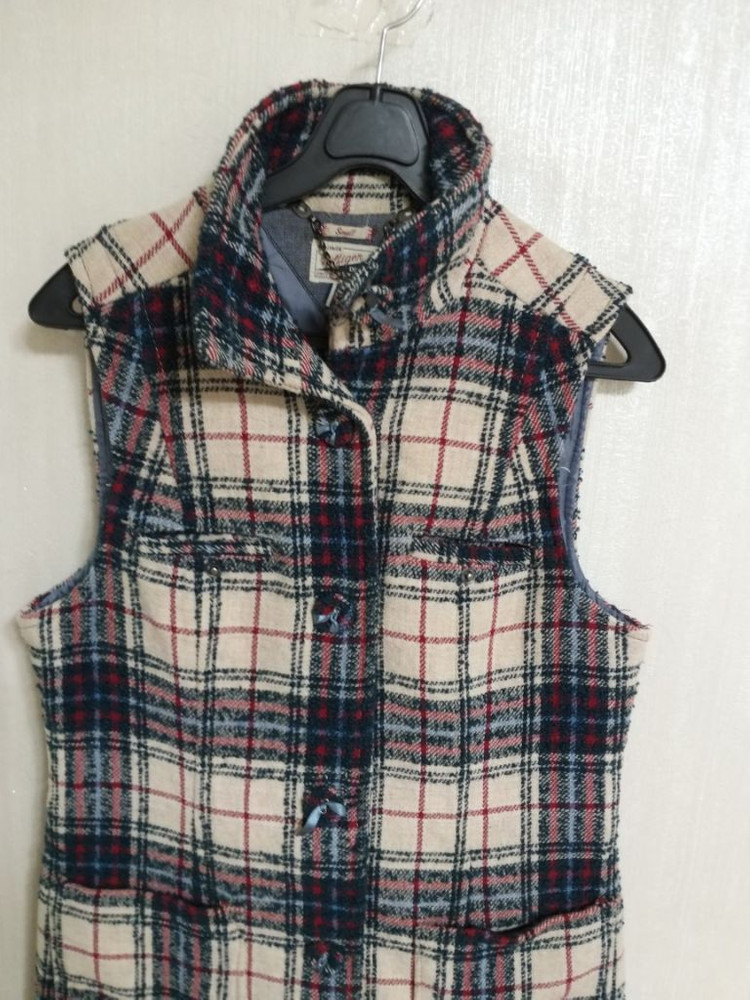 여성 타미힐피거데님 롱 패딩조끼(새상품.85-90) 이미지