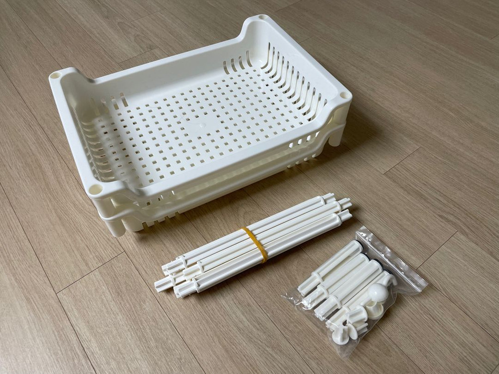 [새상품] 다이소 화이트 2단 다용도 사각 선반 / 주방 욕실 세탁실 창고 베란다 부엌 화장실 조립 정리 수납 보관--5