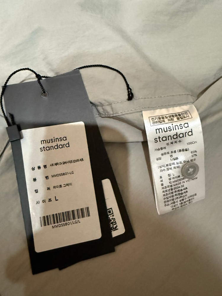 무신사 스탠다드 시티레저 오버사이즈 반팔 셔츠라이트 L--2