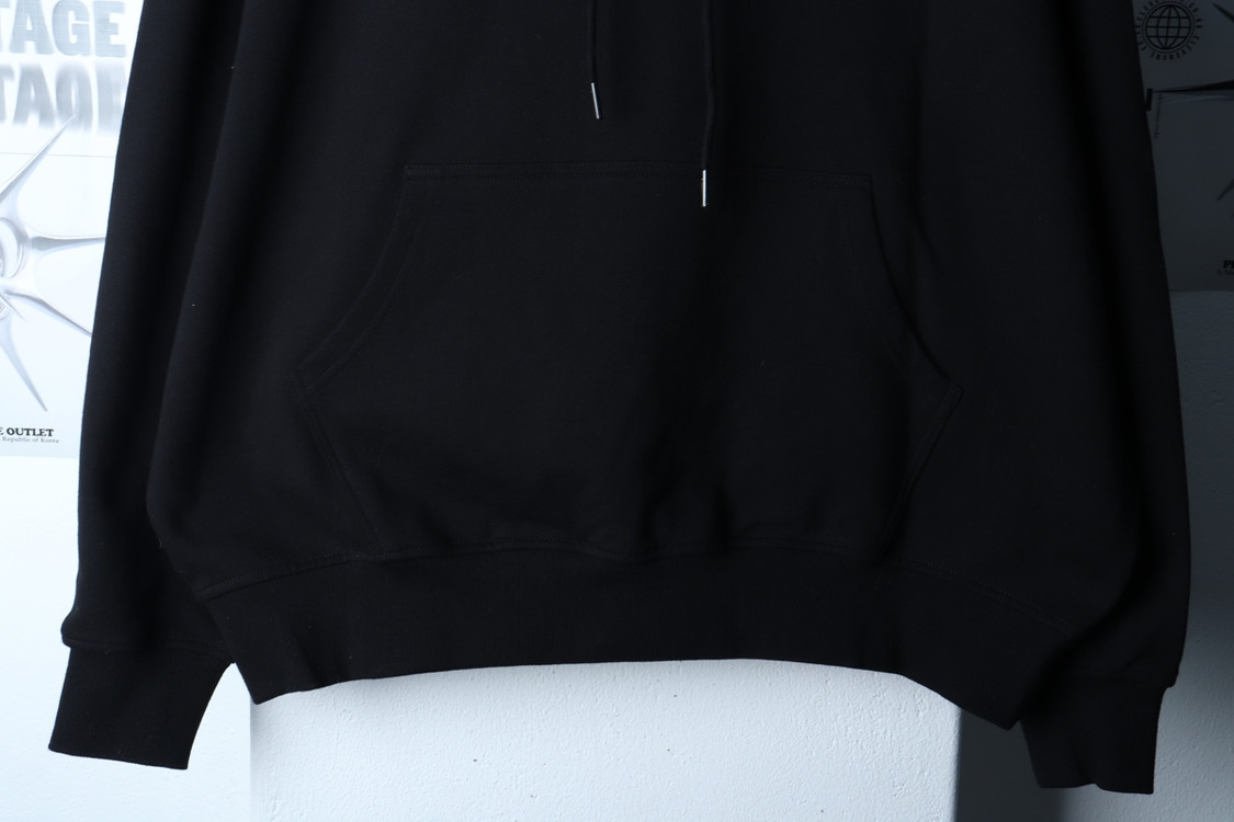 (L-2XL) 메종미네드 후드티셔츠 나비자수 블랙 이미지