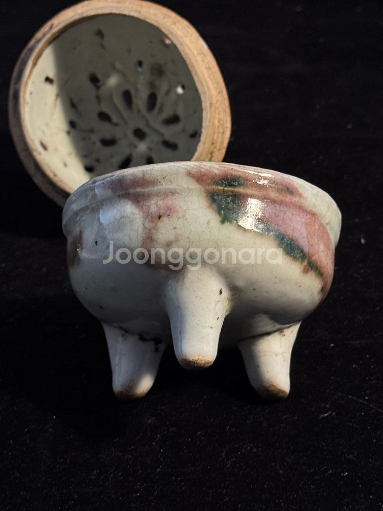 중국도자기 송대 백자 철화 박산향로--8