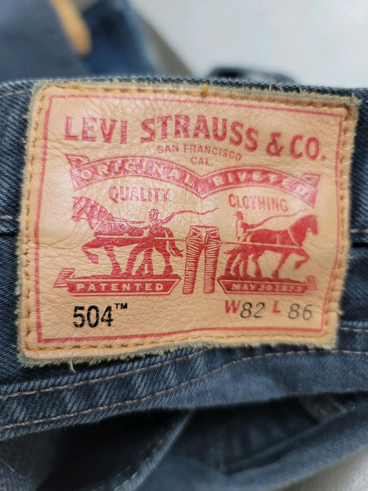 리바이스 504 데님 청바지 허리30 상태극상--1