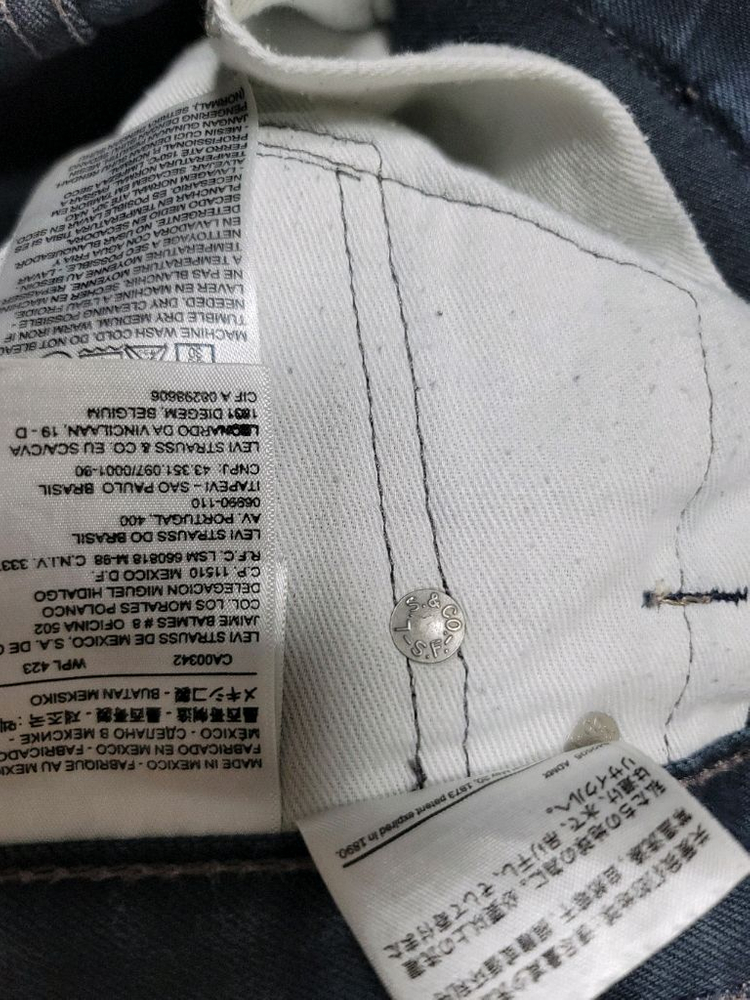 리바이스 504 데님 청바지 허리30 상태극상--2