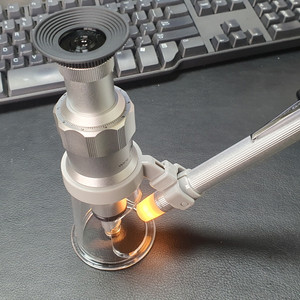 Peak 현미경 2034-100 스탠드 루페 100배율 해상도 참 좋음