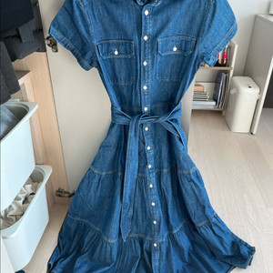 폴로랄프로렌 청 반팔 원피스(0)