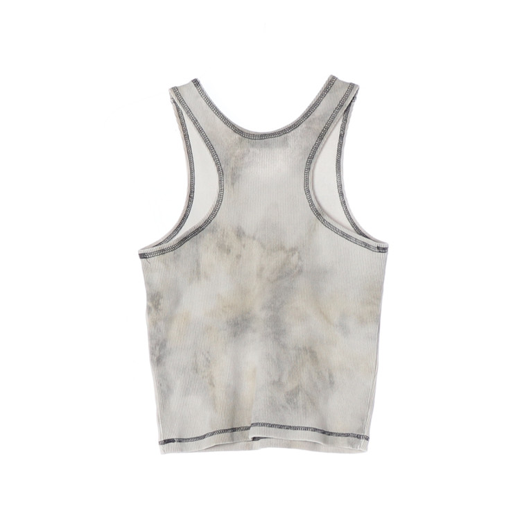 보헤미안서울 그레이 워싱 나시 슬리브리스 탑 탱크탑 이미지