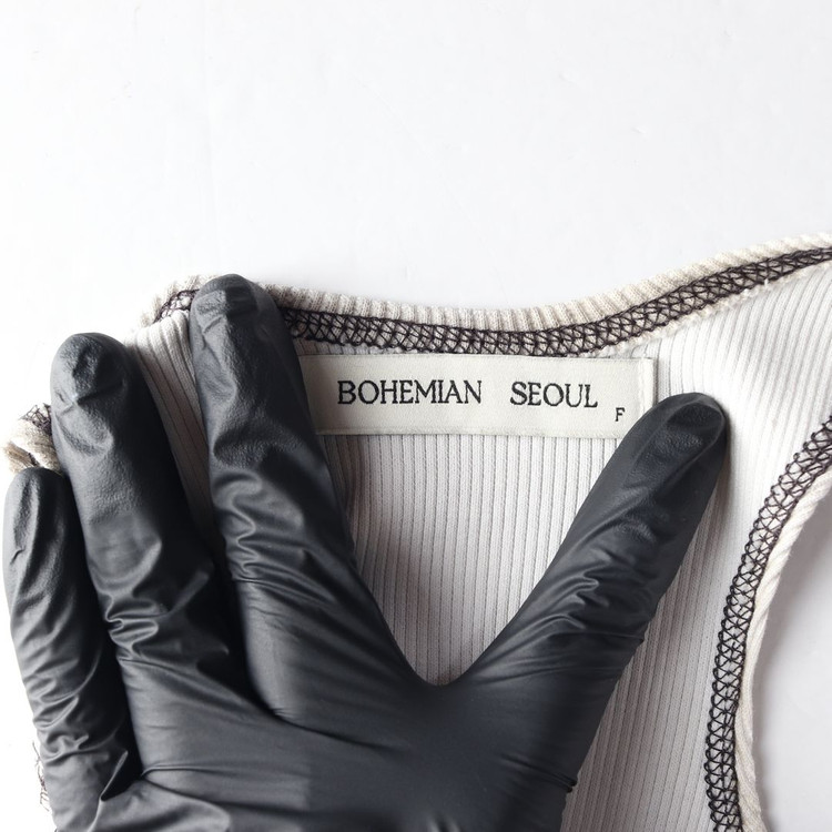 보헤미안서울 그레이 워싱 나시 슬리브리스 탑 탱크탑 이미지