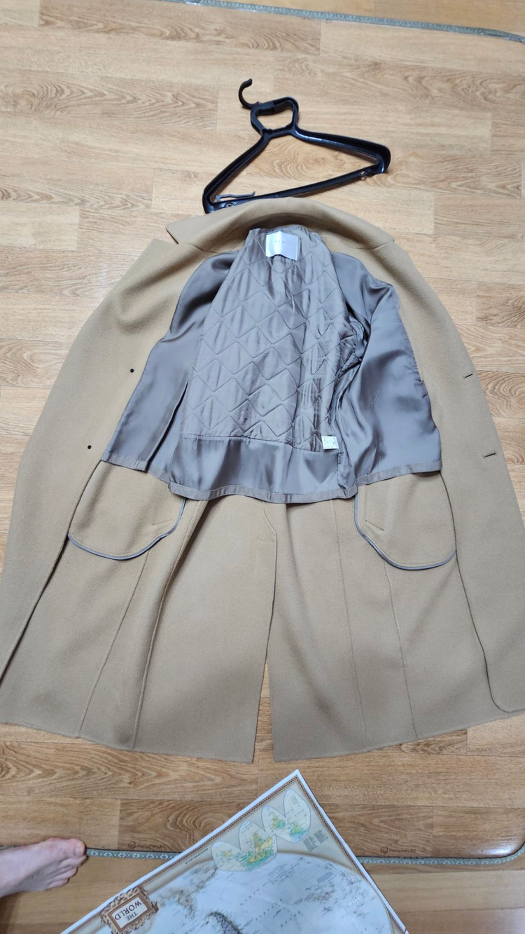 타임옴므 캐시미어 더블브레스트 롱코트 95~100사이즈 팝니다.--2