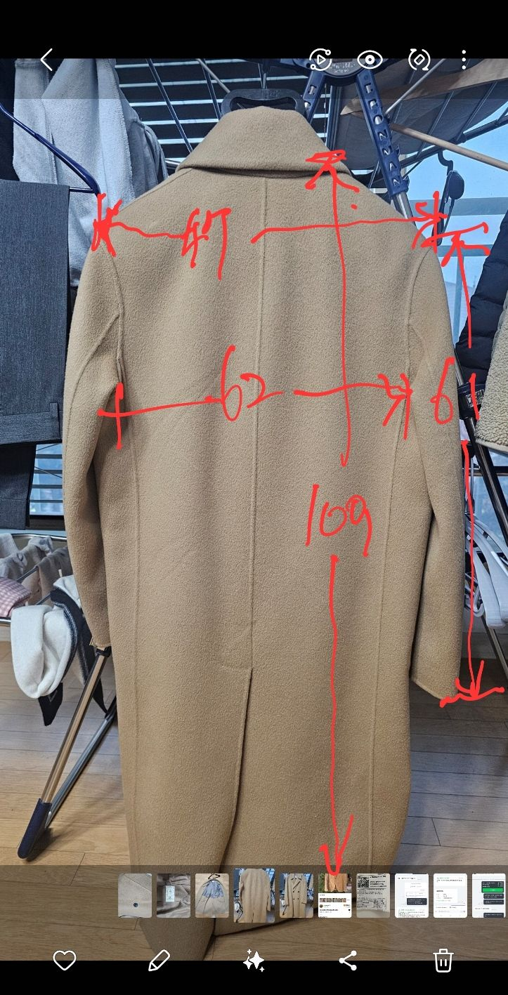 타임옴므 캐시미어 더블브레스트 롱코트 95~100사이즈 팝니다.--5