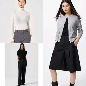 [새상품/택있음]에잇세컨즈 유니클로 목폴라티 슬랙스 바지 가디건