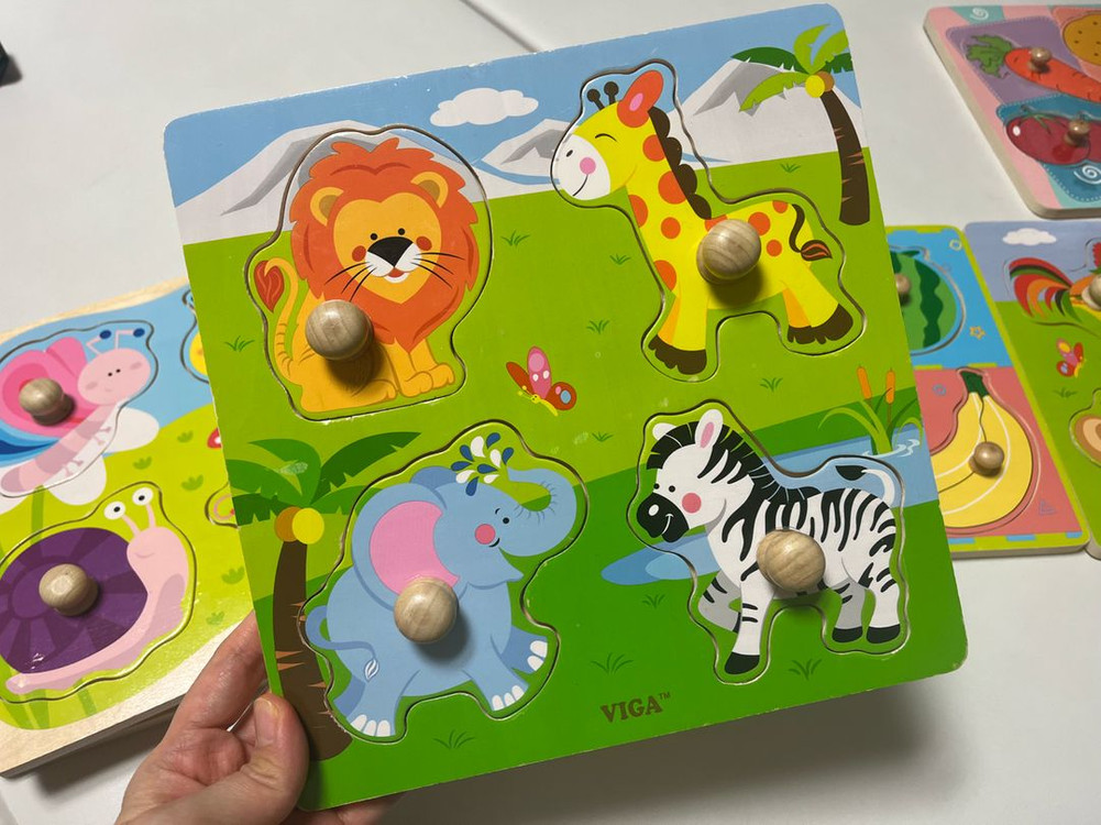 유아 꼭지퍼즐 6종 일괄--2