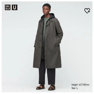 [L] 유니클로 U 싱글 트렌치 코트