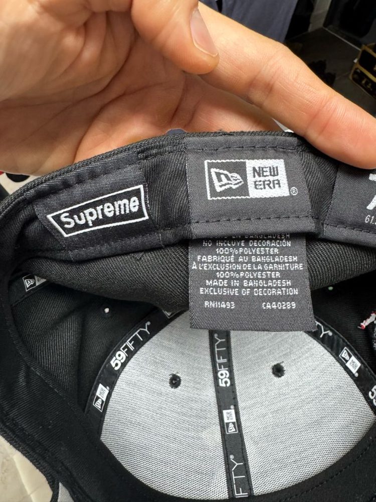[1회 착용] 슈프림 뉴에라 59fifty S로고 7 3/4 (61.5)--4