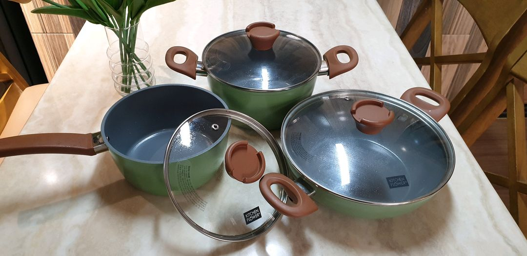 키친플라워 그린베일 IH 인덕션 냄비 3종 세트 이미지