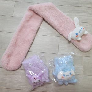 시나모롤 쿠로미 목도리,장갑