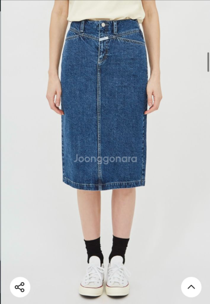 마리떼프랑소와 스탠다드 데님 스커트 청치마--1