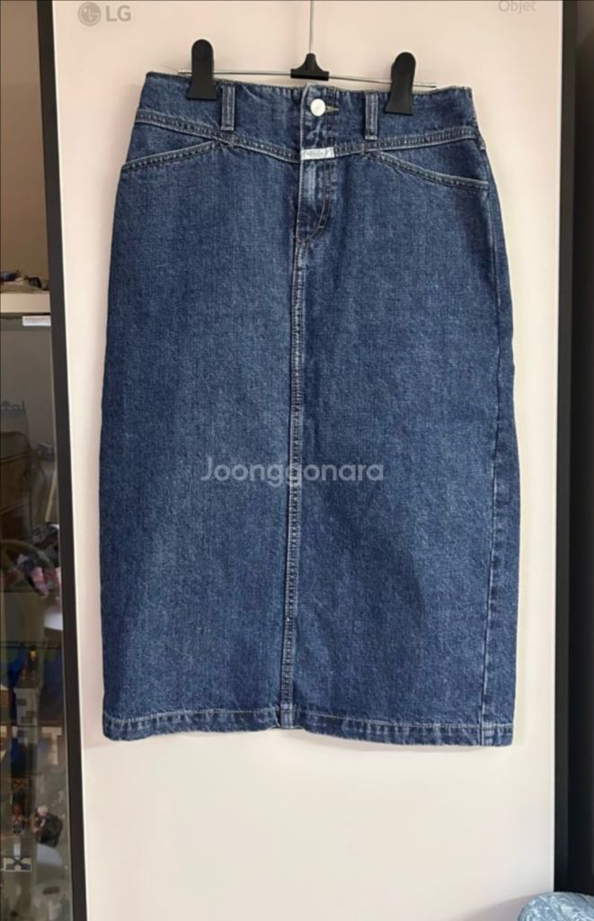 마리떼프랑소와 스탠다드 데님 스커트 청치마--3