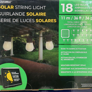 SUNFORCE 솔라 스트링 라이트 18구 미개봉 새제품입니다