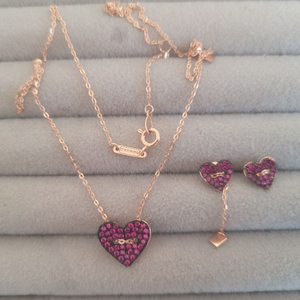 14k목걸이 귀걸이 세트