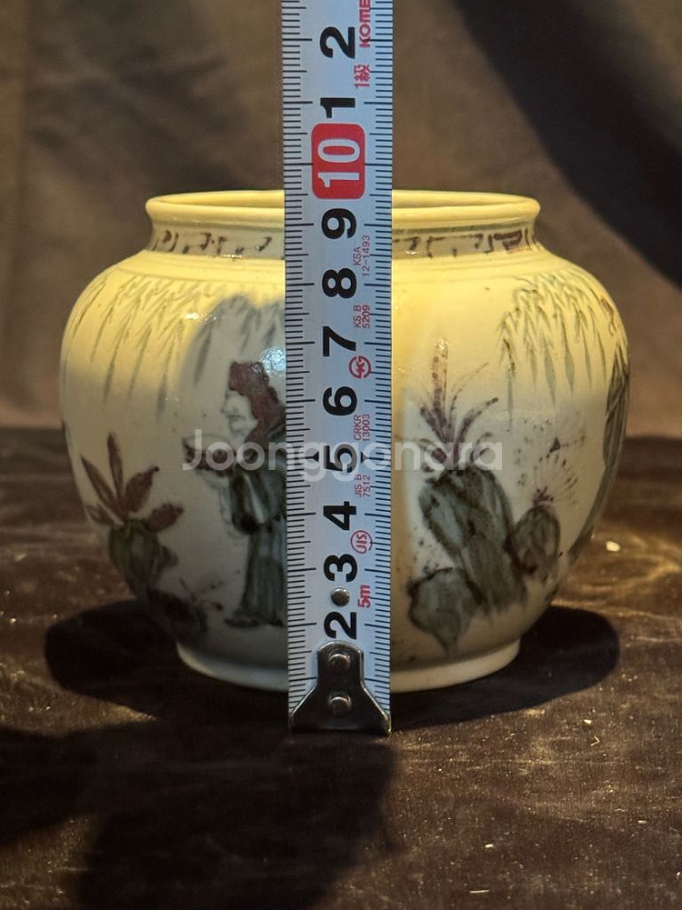 오래된 청화백자 인물문 호 항아리 중국도자기 골동품 고미술품 수집품--8