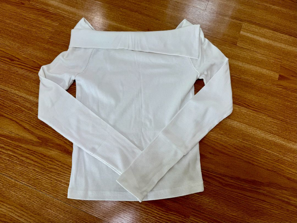 디자이너 브랜드 camino 화이트 오프숄더 니트--3