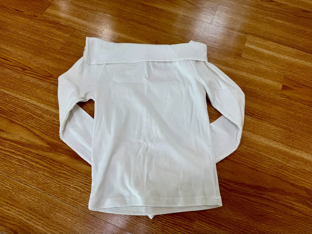 디자이너 브랜드 camino 화이트 오프숄더 니트--4