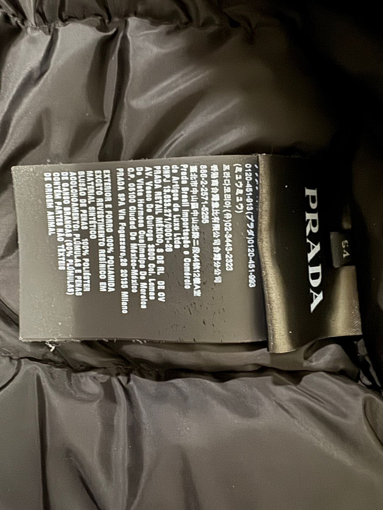 프라다 리나일론 삼각로고 패딩 다운 재킷 54사이즈 SGY091 블랙--9