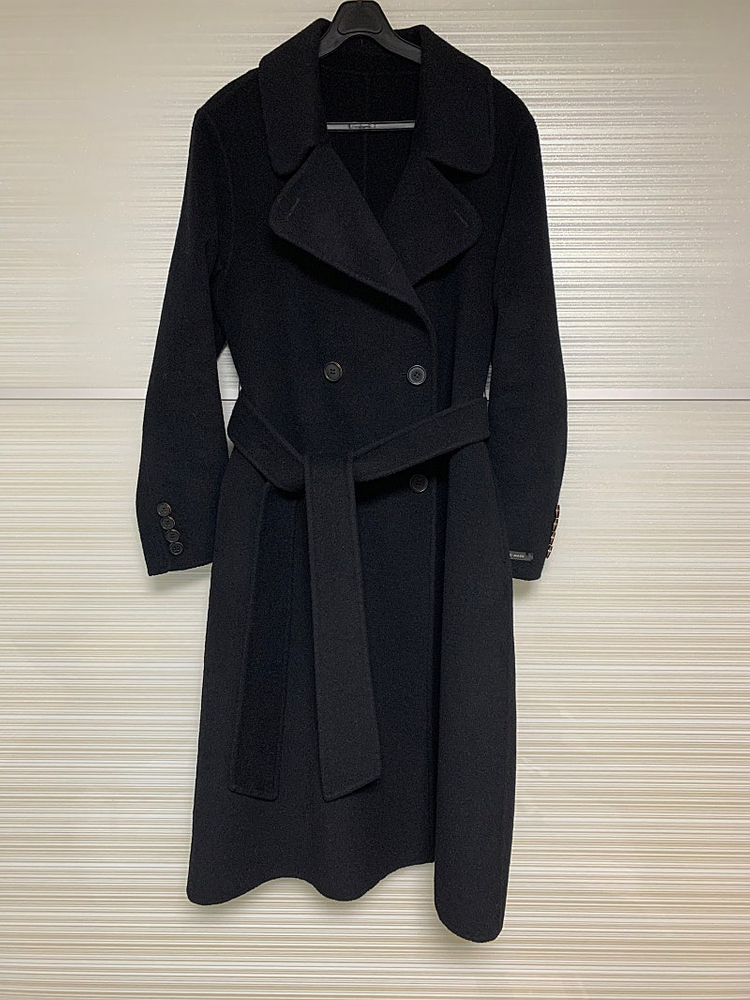 여성 블랙 코트 베스티벨리 모 알파카 코트 55--5