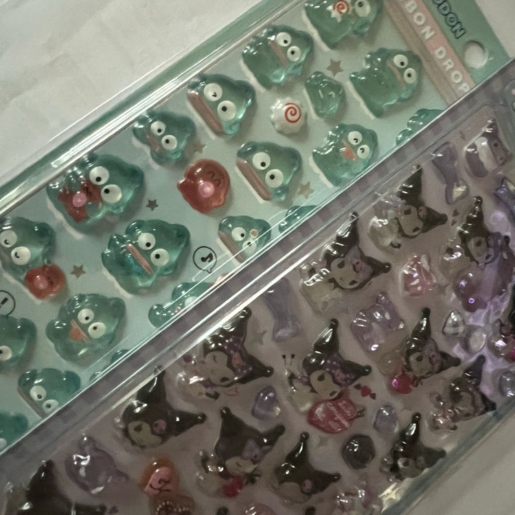 산리오 한교동 쿠로미 봉봉드롭스티커/시나모롤펜/헬로키티미니앨범/일본제스티커/마스킹테이프/메모패드/스탬프 일괄판매--1