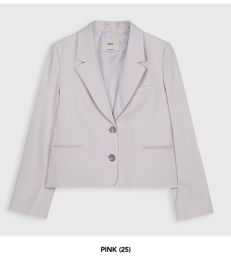 로엠 크롭 자켓 핑크 사이즈 m--1