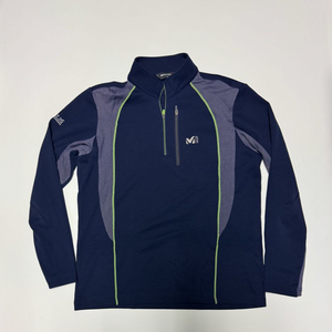 밀레 등산 기능성 반집업 긴팔티 L 네이비